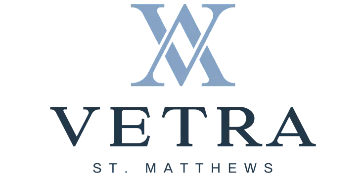 Elegant Vetra St. Matthews logo with modern design and stylish lettering, representing sophistication and luxury.