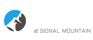 Elegant logo for Views at Signal Mountain featuring a stylized mountain graphic.