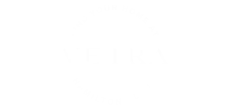 Elegant logo design for Vetra at Hamilton Place with inviting calligraphy, showcasing modern living.