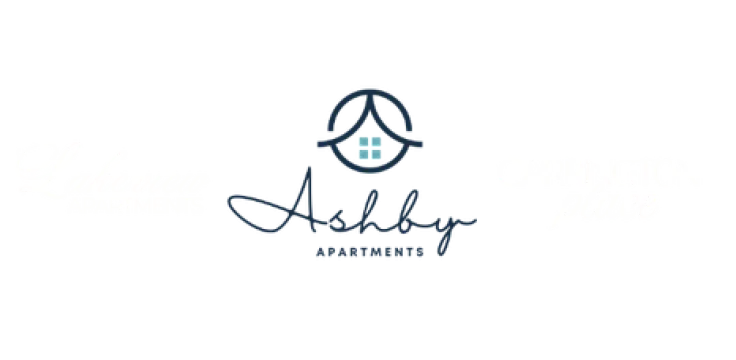 Elegant logo showcasing Ashby Apartments, Lakeview Apartments, and Carrington Place with sophisticated typography and a modern design.