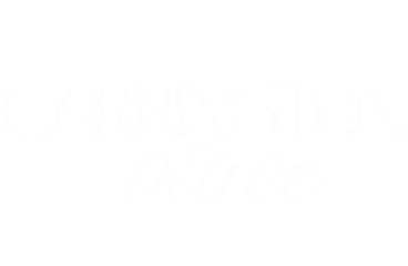 Elegant logo design featuring the name 'Carrington Place' in sophisticated typography on a dark background.