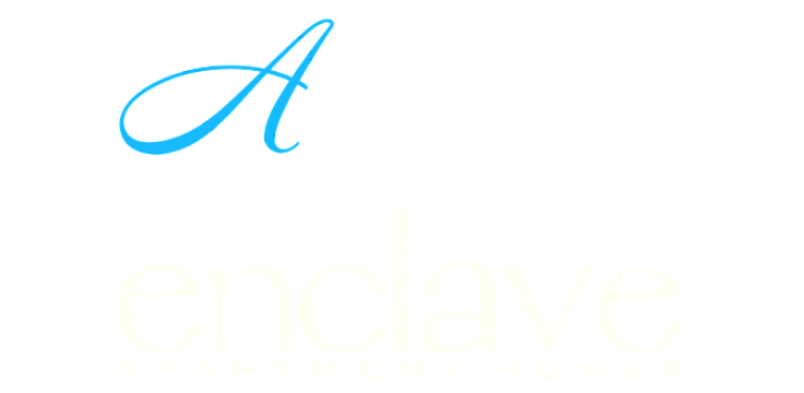 Elegant logos for Adler and Enclave Apartment Homes, representing luxury living.