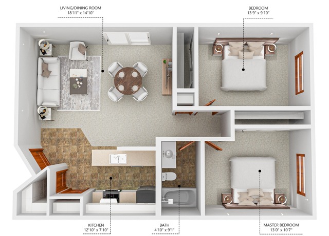 Somerset Apartments | B2 Floor Plan