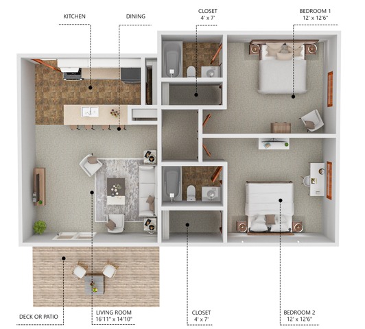 Somerset Apartments | C2 Floor Plan
