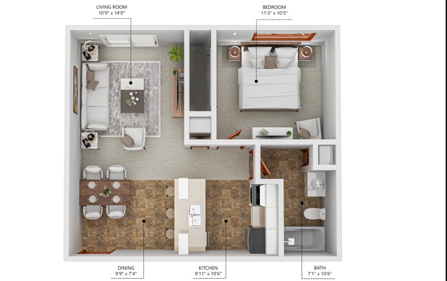 Somerset Apartment | A1 Floor Plan