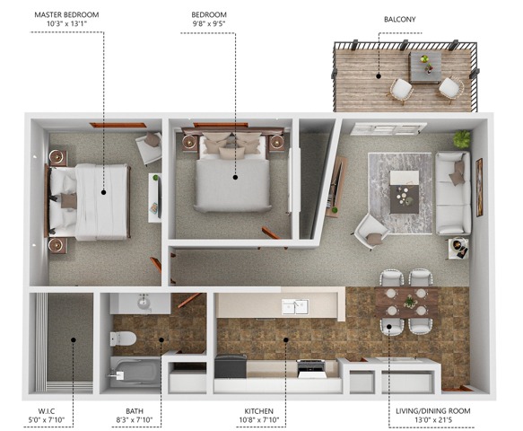 Somerset Apartments | B1 Floor Plan