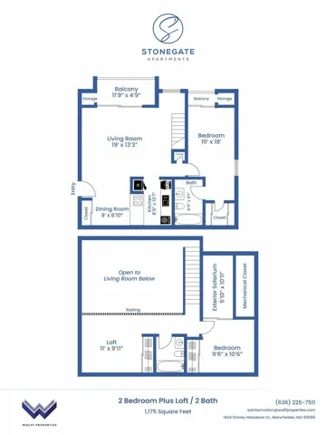 Two Bedroom Loft | Manchester, MO Apartments