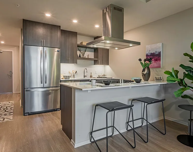 Apartment kitchen at Altura.