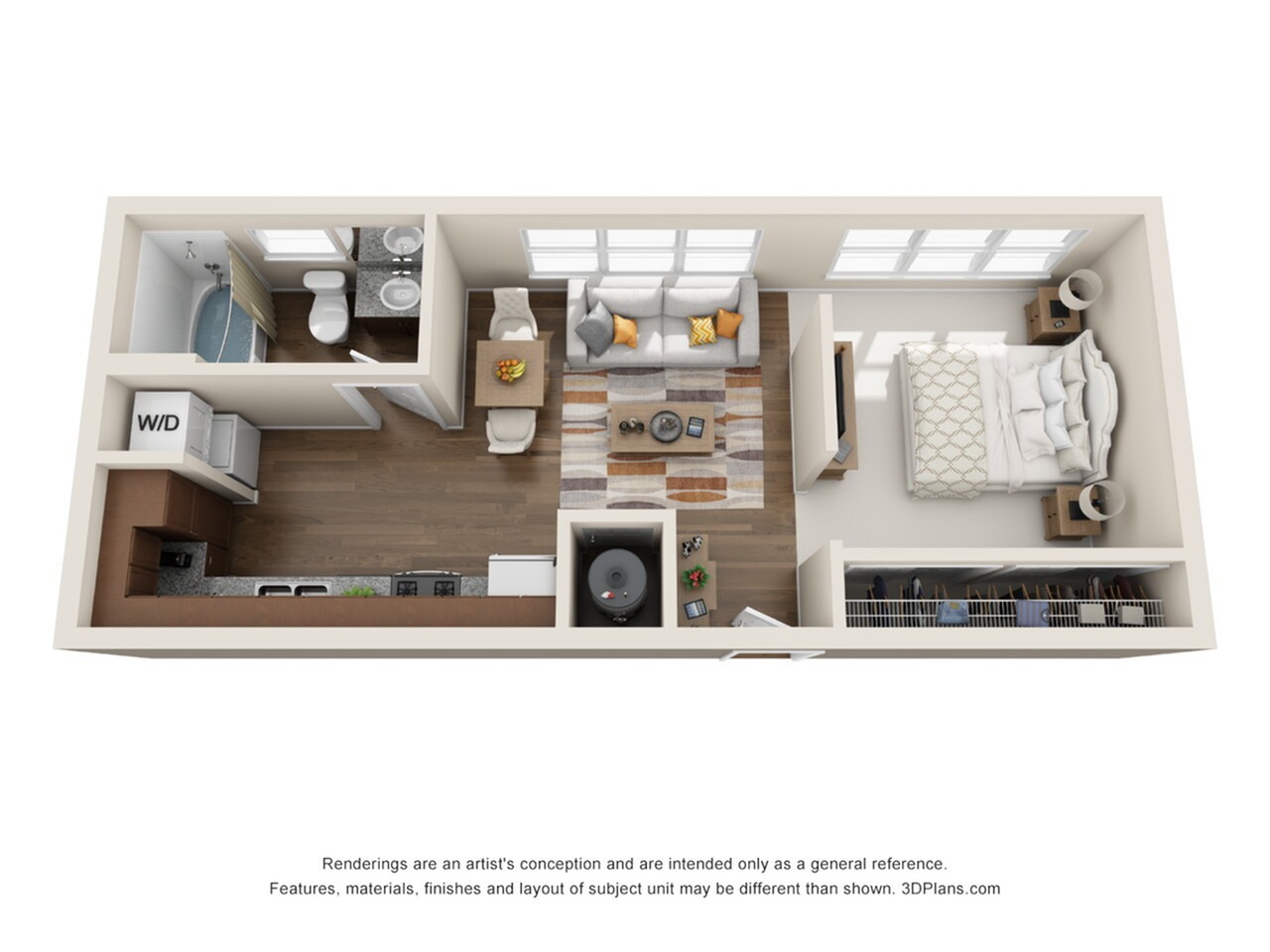 One bedroom one bathroom