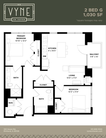 Final - Vyne On Haven - Floor Plans - 2 BED G - TYPE B