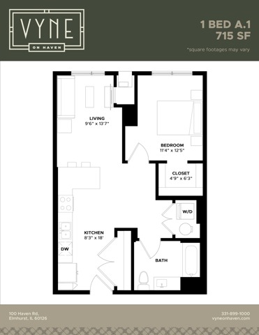 Final - Vyne On Haven - Floor Plans - 1 BED A.1