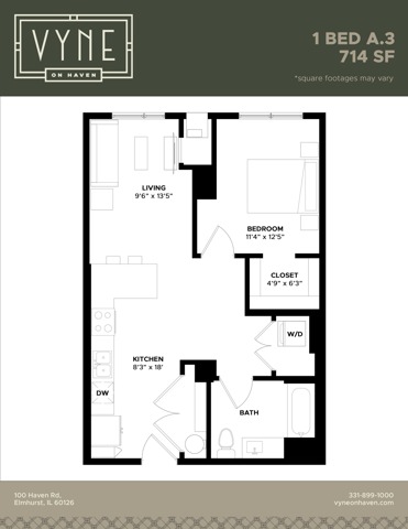 Final - Vyne On Haven - Floor Plans - 1 BED A.3 -TYPE B
