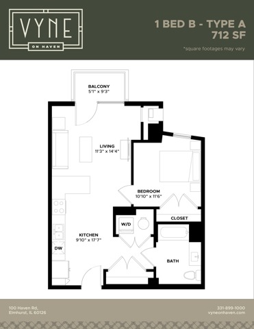 Final - Vyne On Haven - Floor Plans - 1 BED B - TYPE A