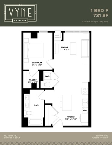 Final - Vyne On Haven - Floor Plans - 1 BED F -TYPE B