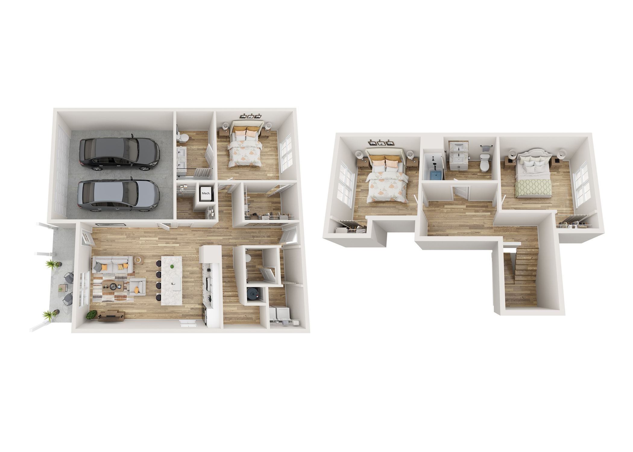 Culloden floor plan three bedrooms two and half baths