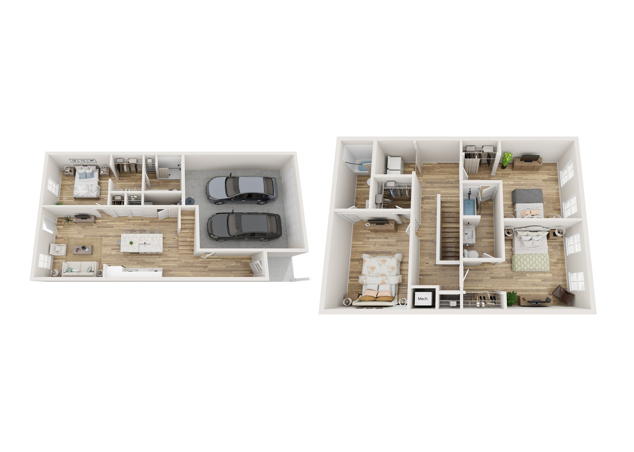 Roberta floor plan four bedrooms three and half baths