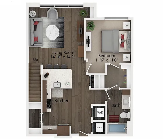 A1L | One Bedroom | Floor 1