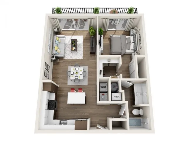 1E | 1 bed 1 bath | The Tomscot | Scottsdale, AZ Apartments