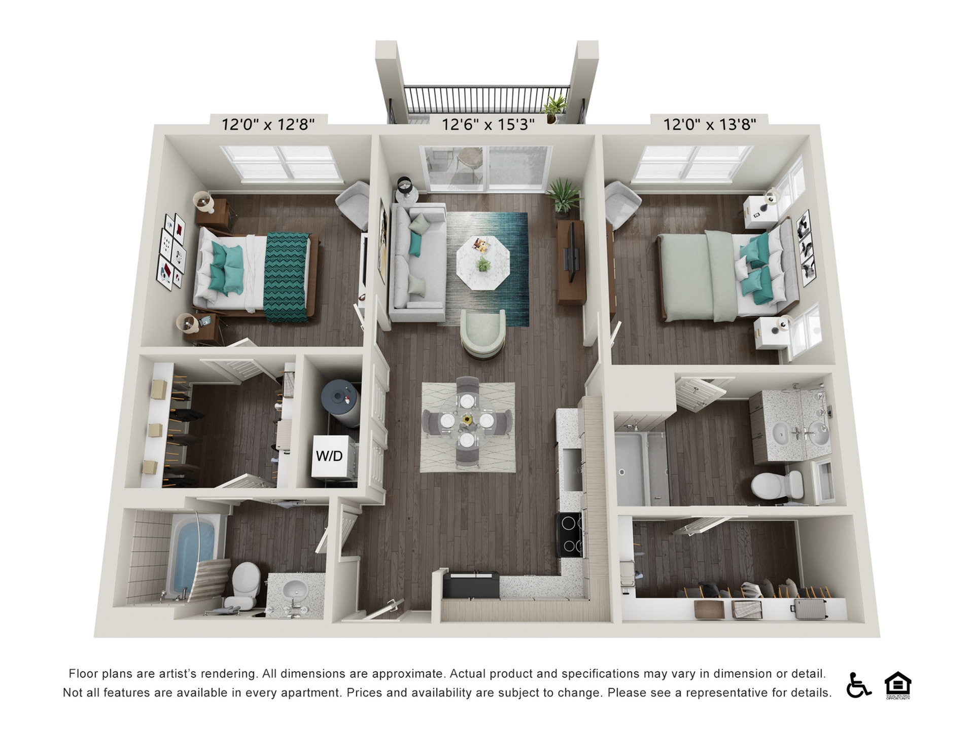 2 Bedroom accessible unit