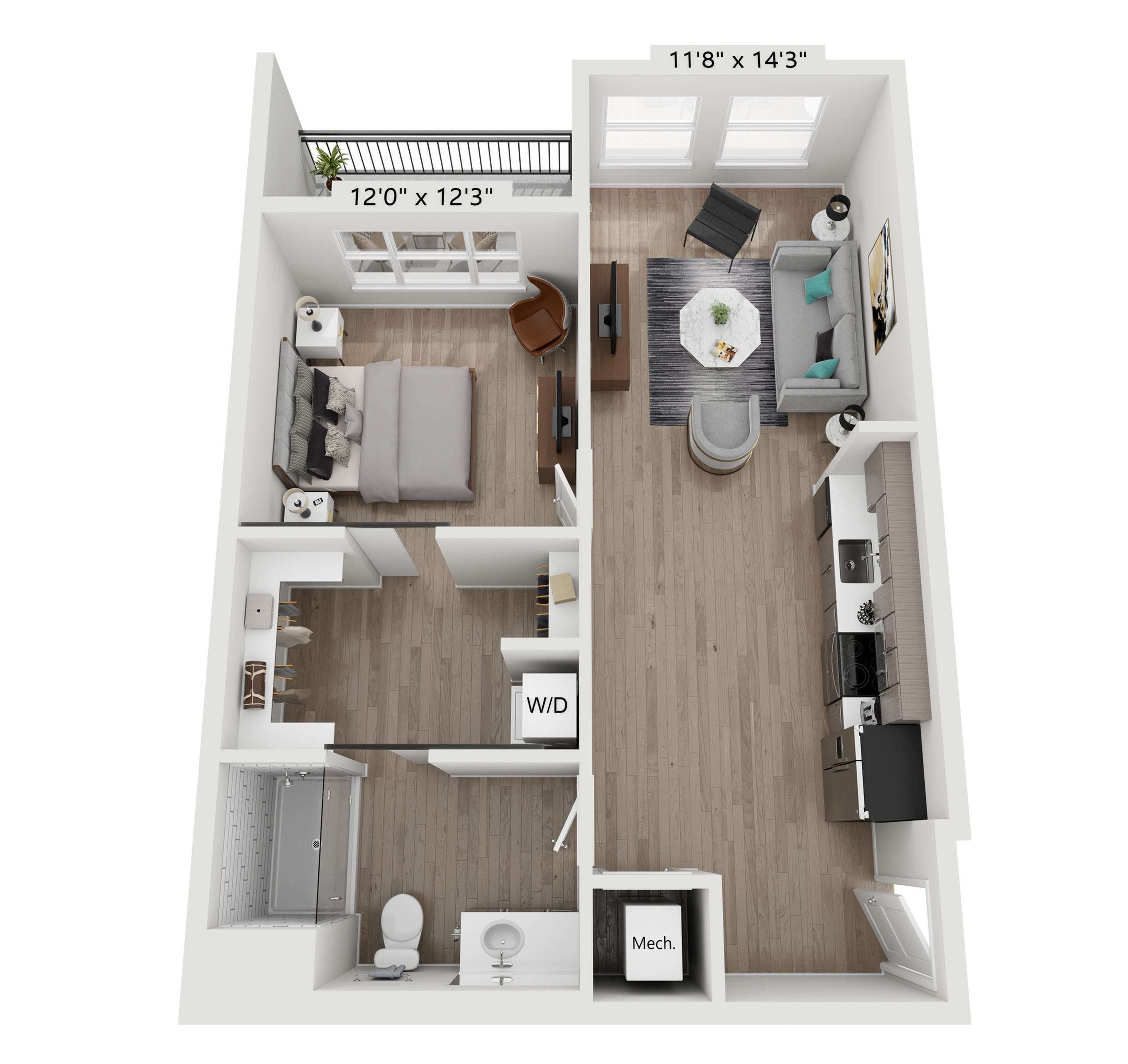 1 bedroom 1 bathroom workforce housing unit