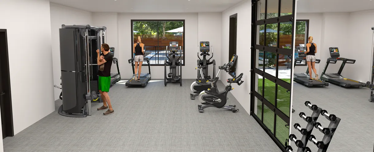 State-of-the-art Fitness Center-Rendering