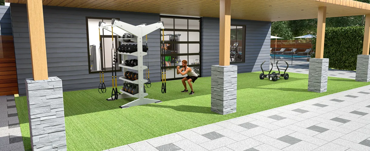 Resident Fitness Center-Rendering