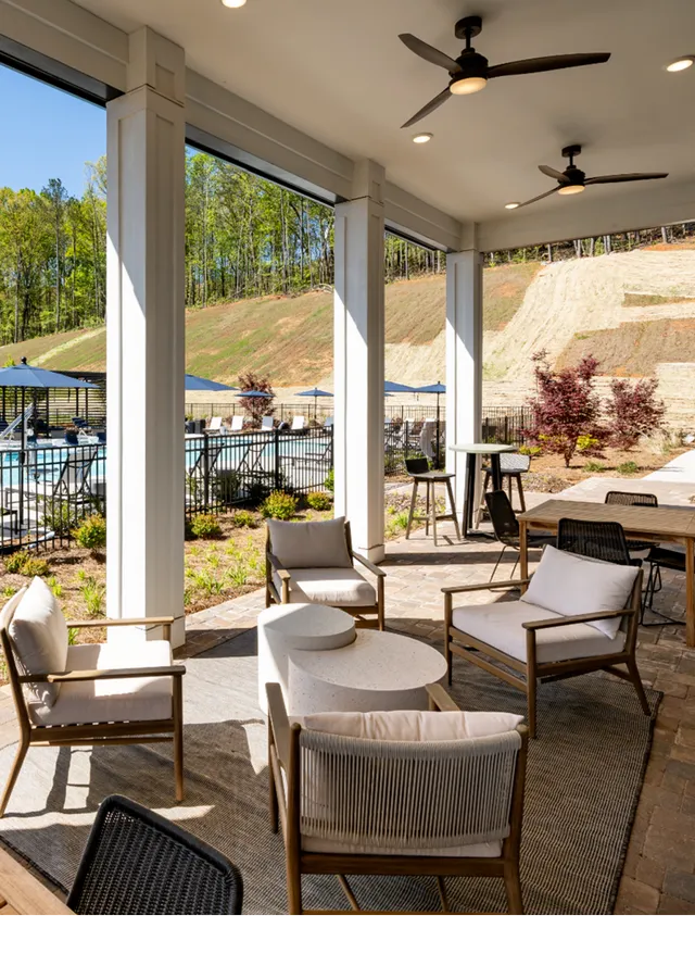 Pool lounge area
