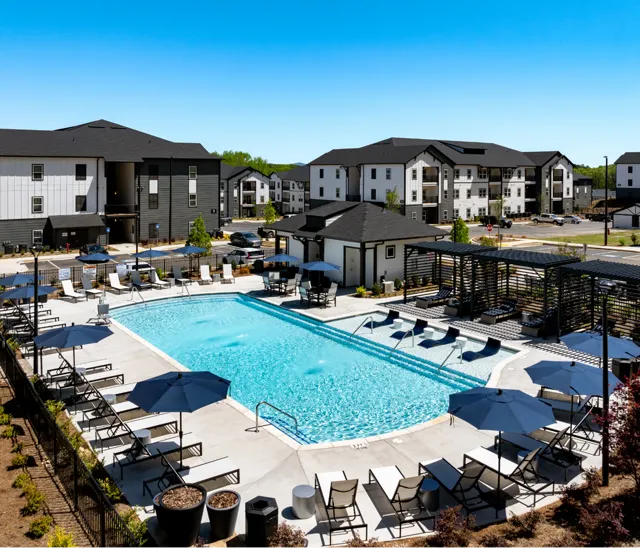 Advenir at Walkers Ridge Resort Style swimming pool with private cabannas