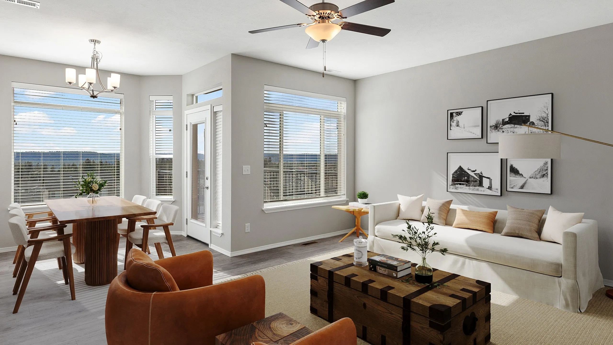 Single Family Home Living Space + Patio