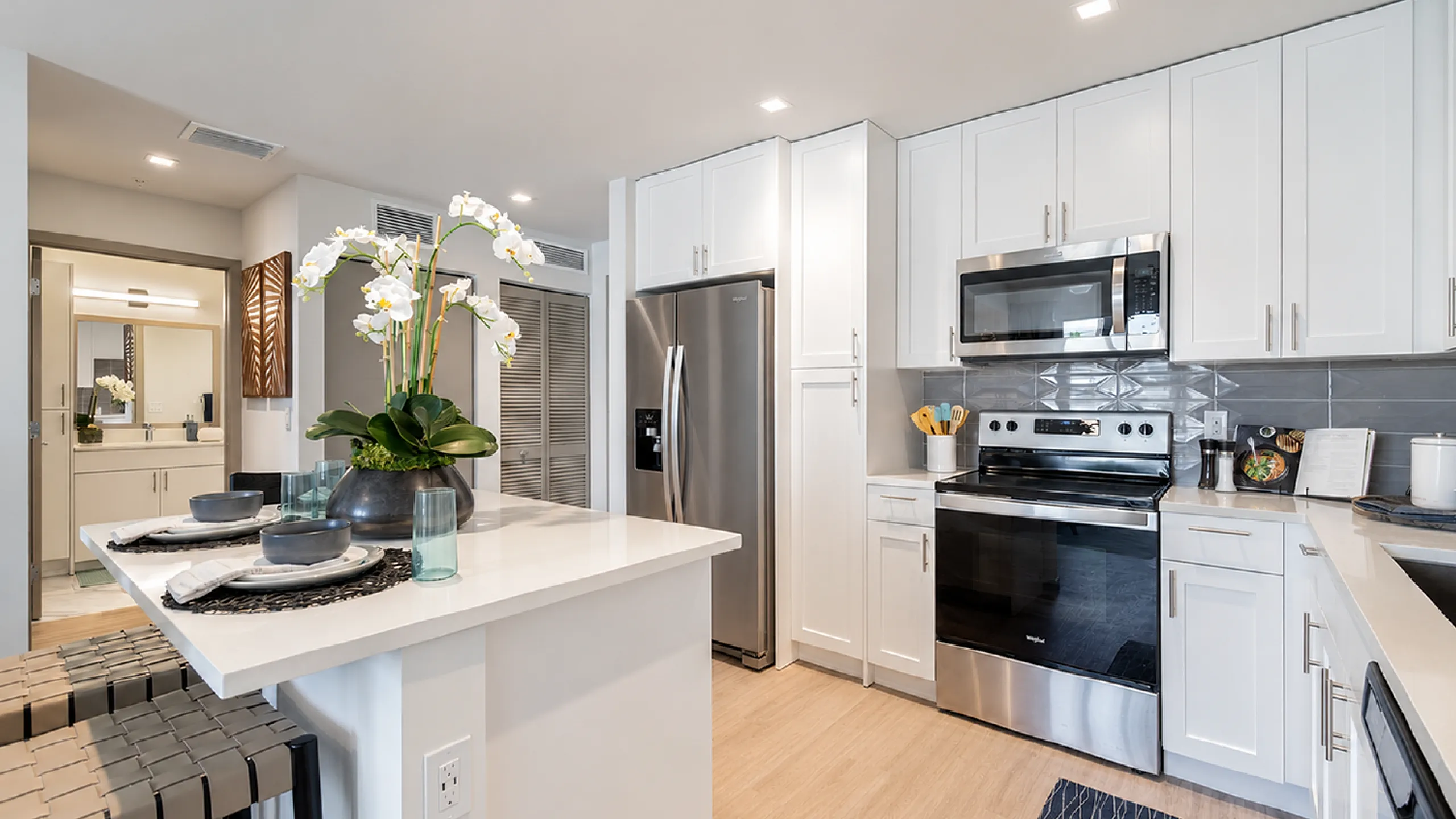 modern kitchen with island