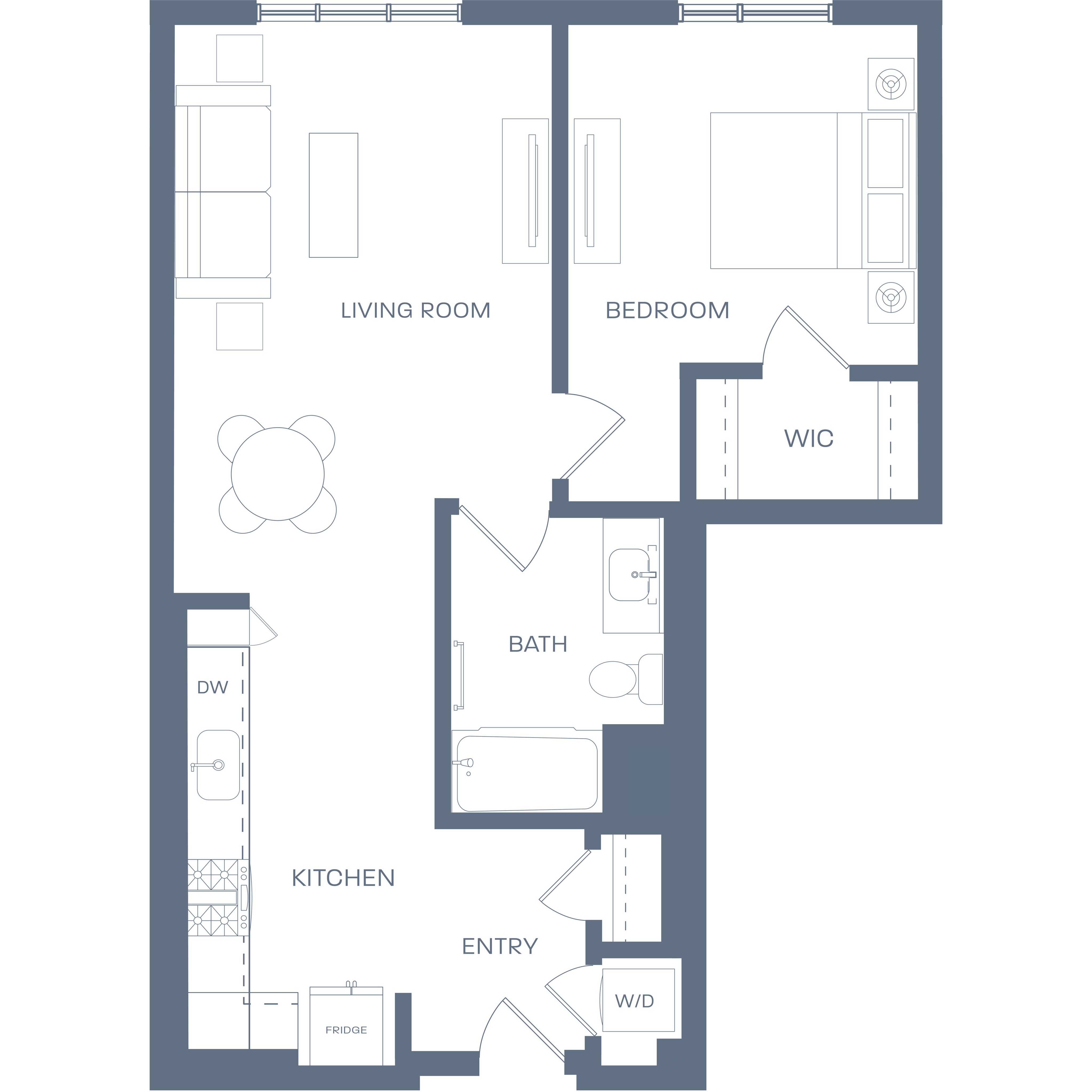 A9 | 1 Bed Apartment | Residences at West Edge