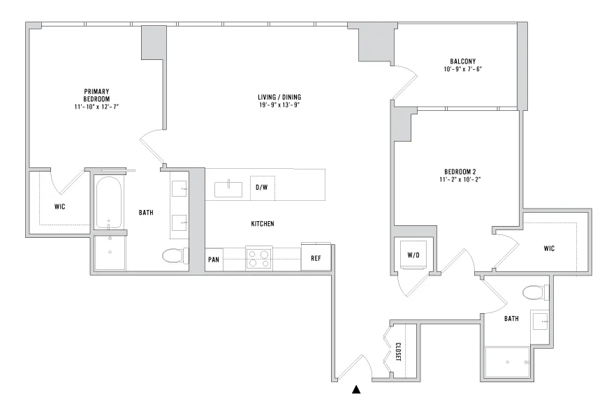 Two Bedroom B-01 - 1518 Sq. Ft. - L43-44