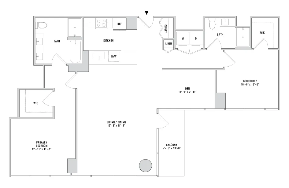 Two Bedroom Den B-04 - 1364 Sq. Ft. - L43-44