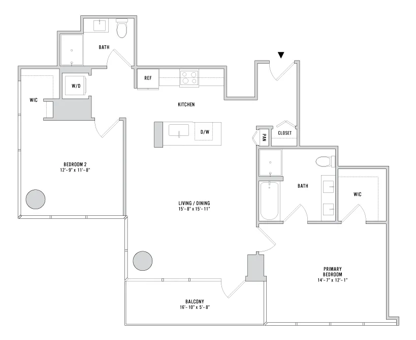Two Bedroom B-06 - 1168 Sq. Ft - L43-44