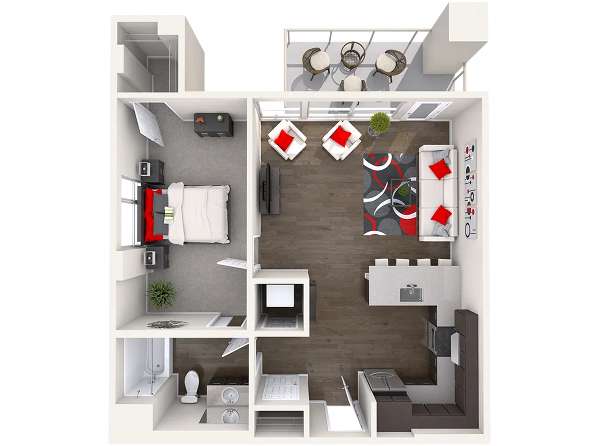 B3 - 1 Bed/1 Bath