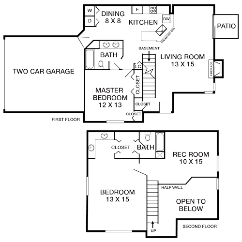 Aspen Townhome Floorplan