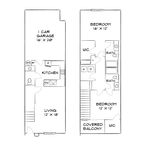 Design 2C Townhome floor plan