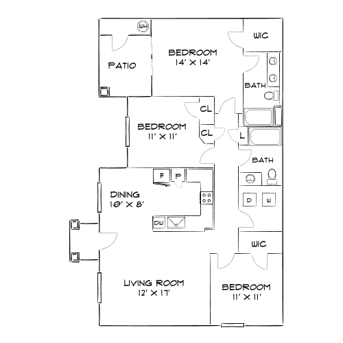 Design 3A floor plan