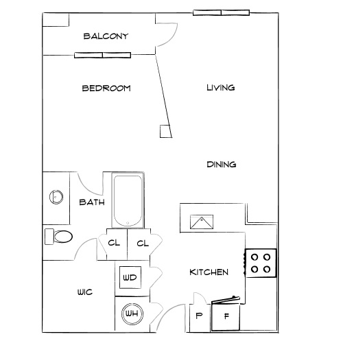Design 1A floor plan