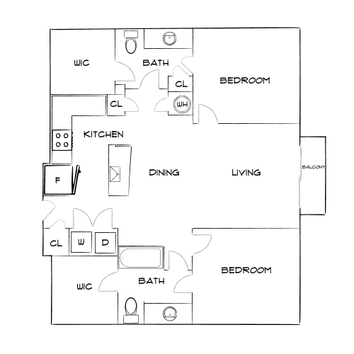 Design 2B floor plan