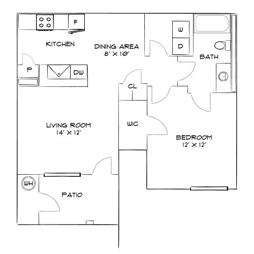 Design 1B floor plan