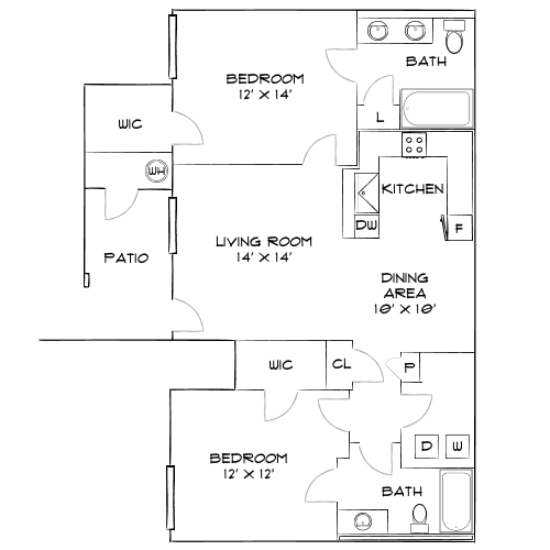 Design 2B floor plan