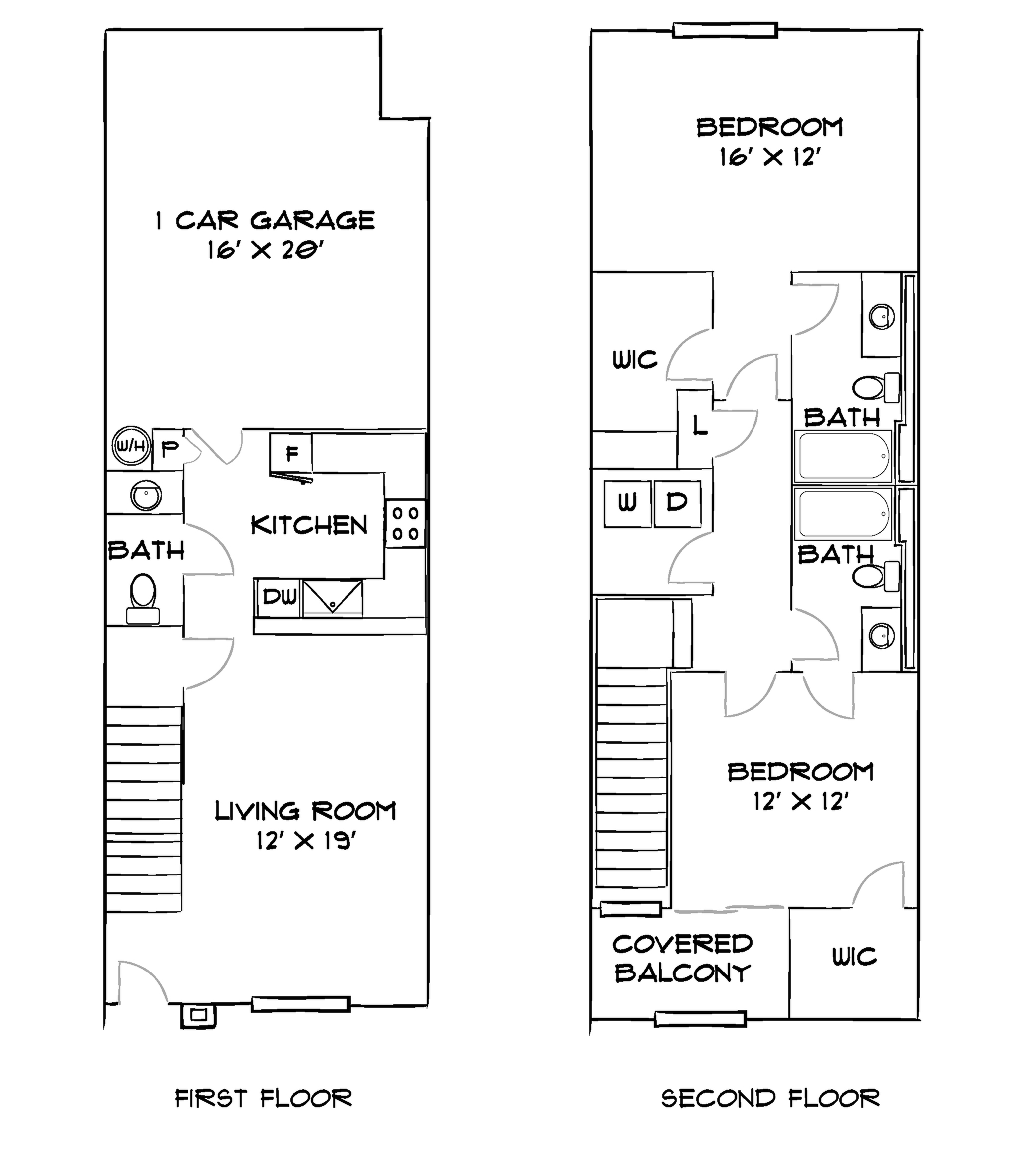 Design 2C Townhome floor plan