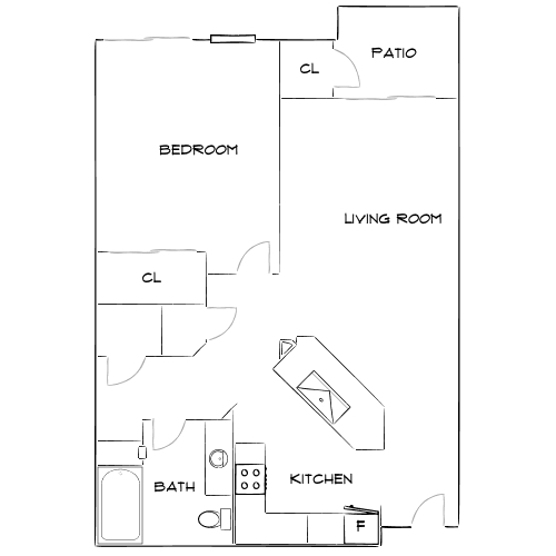 Design 1B floor plan