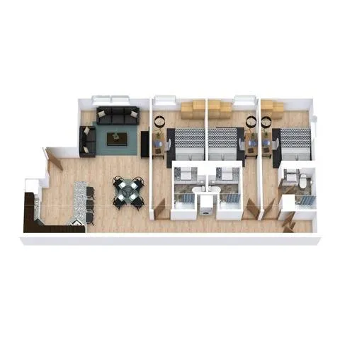 All units are fully furnished and include a washer & dryer. Rental rate includes: High Speed Internet, Water, Sewer & Trash.