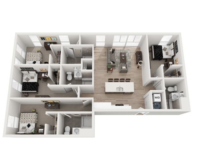 4 Bedroom Floor Plan