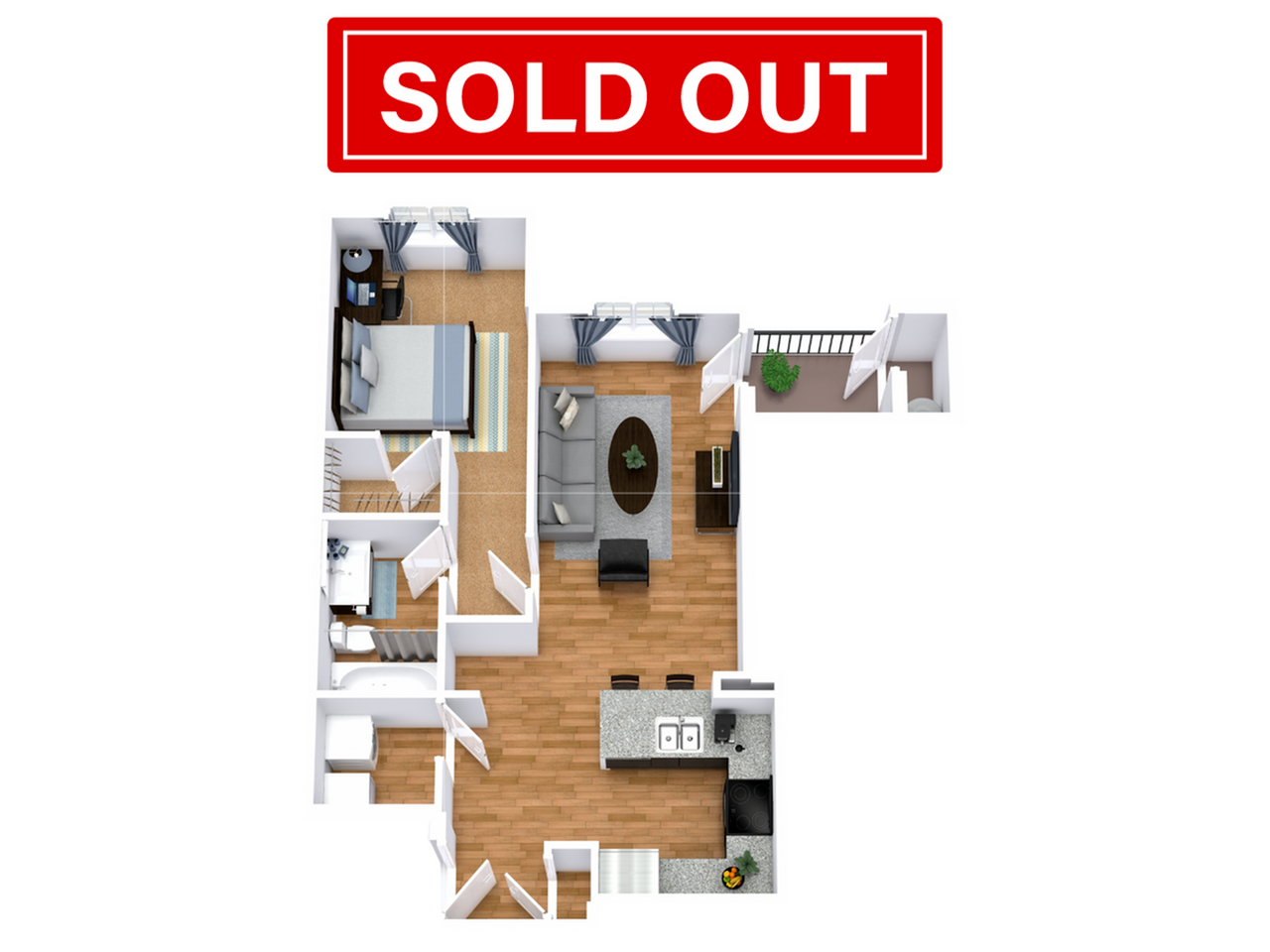 1 Bed 1 Bath - A8