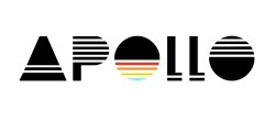 Vibrant retro sunset with colorful horizontal stripes representing a beautiful horizon.