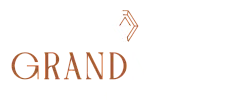 Elegant logo of GrandMarc at the Corner with sophisticated geometric design, showcasing luxury and style.