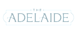 Elegant logo design for The Adelaide, featuring refined typography and a sophisticated border.